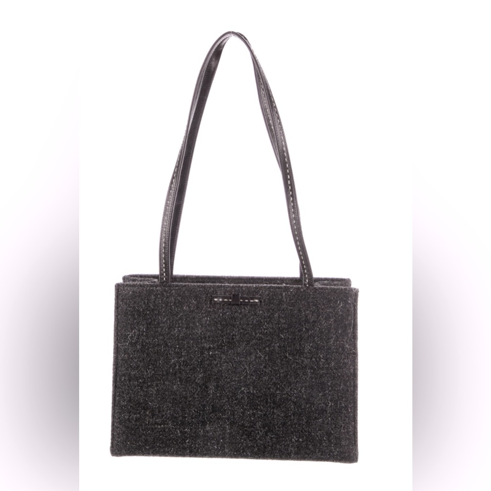 Vintage 90s Kate Spade grey wool tote